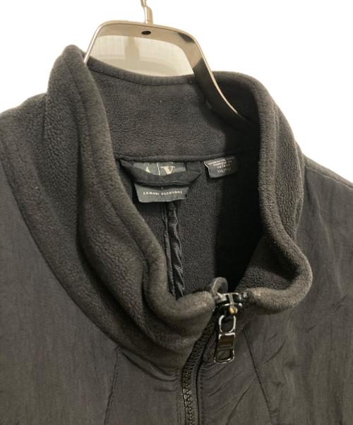 ARMANI EXCHANGE（アルマーニ エクスチェンジ）ARMANI EXCHANGE (アルマーニ エクスチェンジ) 切替フリースジャケット ブラック サイズ:XXL/TTGの古着・服飾アイテム