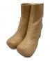 TODAYFUL（トゥデイフル）の古着「Square Short Boots」｜ベージュ