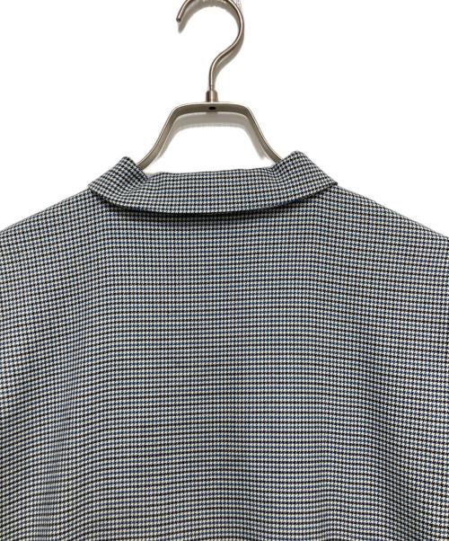 LACOSTE（ラコステ）LACOSTE (ラコステ) ハウンドトゥース柄プルオーバーシャツドレス ホワイト×ブルー サイズ:SIZE 34の古着・服飾アイテム