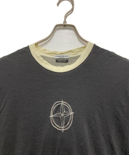 STONE ISLAND（ストーンアイランド）STONE ISLAND (ストーンアイランド) ロゴＴシャツ ブラック サイズ:Ⅿの古着・服飾アイテム
