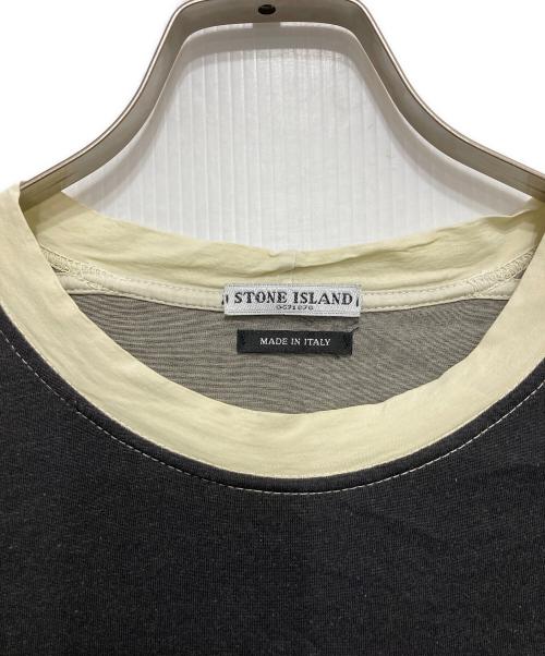 STONE ISLAND（ストーンアイランド）STONE ISLAND (ストーンアイランド) ロゴＴシャツ ブラック サイズ:Ⅿの古着・服飾アイテム