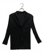 ISSEY MIYAKEイッセイミヤケ）の古着「プリーツカーディガン」｜ブラック