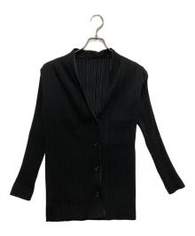 ISSEY MIYAKE（イッセイミヤケ）の古着「プリーツカーディガン」｜ブラック