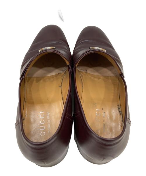GUCCI（グッチ）GUCCI (グッチ) インターロッキングG レザー ローファー ブラウン サイズ:SIZE 10の古着・服飾アイテム