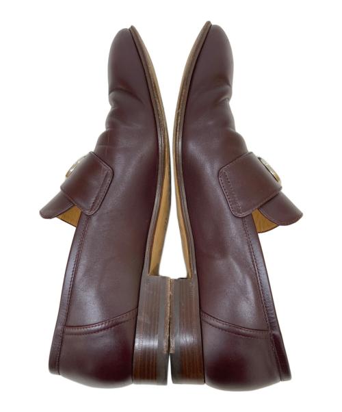 GUCCI（グッチ）GUCCI (グッチ) インターロッキングG レザー ローファー ブラウン サイズ:SIZE 10の古着・服飾アイテム