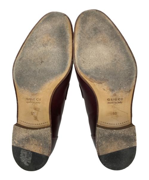 GUCCI（グッチ）GUCCI (グッチ) インターロッキングG レザー ローファー ブラウン サイズ:SIZE 10の古着・服飾アイテム