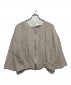 blanc vertブランヴェール）の古着「ジップアップジャケット」｜アイボリー