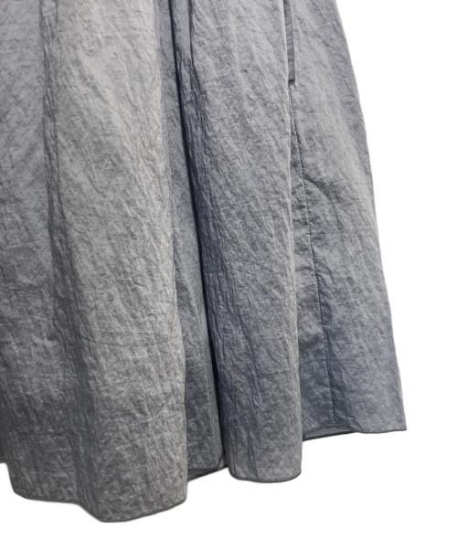 Jolie mignon（ジョリ―ミニョン）jolie mignon (ジョリ―ミニョン) リボン付きシャンブレースカート ブルー サイズ:36～40の古着・服飾アイテム