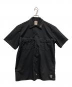 Dickies×htcディッキーズ×エイチティーシー）の古着「Short Sleeve Work Shirt Flower Stone」｜ブラック