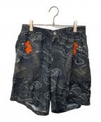 BUDS POOL×Gakkinバッズプール×ガッキン）の古着「渦軍鶏 HAWAIIAN SHORTS」｜ブラック
