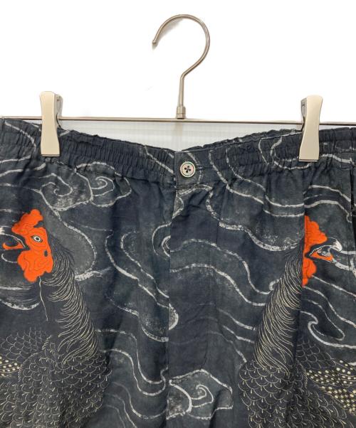 BUDS POOL（バッズプール）BUDS POOL (バッズプール) Gakkin (ガッキン) 渦軍鶏 HAWAIIAN SHORTS ブラック サイズ:Mの古着・服飾アイテム