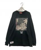 BUDSPOOLバッズプール）の古着「GODBREATH BUDDHACESS L/S TEE」｜ブラック