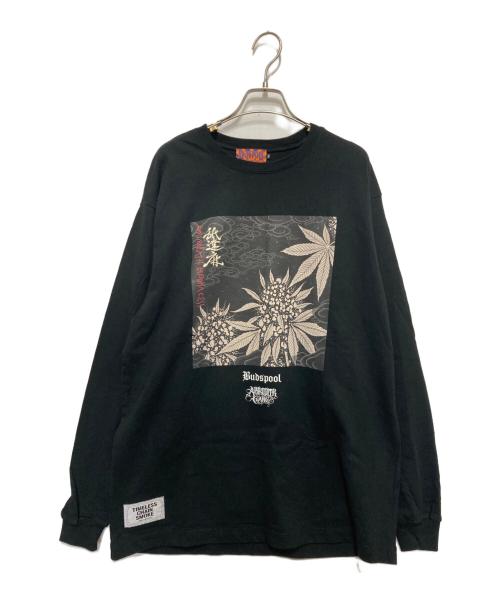 BUDSPOOL（バッズプール）BUDSPOOL (バッズプール) GODBREATH BUDDHACESS L/S TEE ブラック サイズ:Mの古着・服飾アイテム