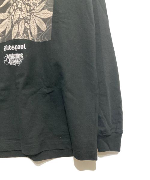 BUDSPOOL（バッズプール）BUDSPOOL (バッズプール) GODBREATH BUDDHACESS L/S TEE ブラック サイズ:Mの古着・服飾アイテム