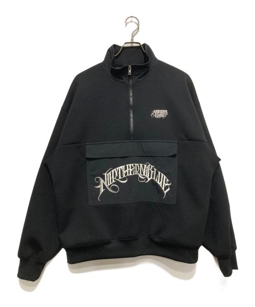 BUDS POOL（バッズプール）BUDS POOL (バッズプール) NORTHERN BLUE HALF ZIP TRACK JACKET ブラック サイズ:Lの古着・服飾アイテム