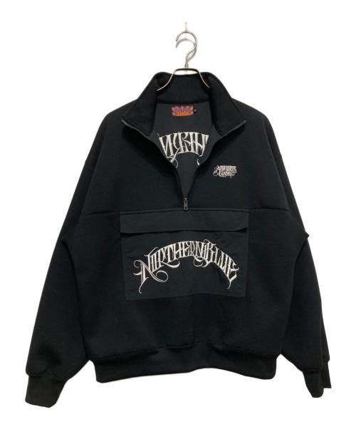 BUDS POOL（バッズプール）BUDS POOL (バッズプール) NORTHERN BLUE HALF ZIP TRACK JACKET ブラック サイズ:Lの古着・服飾アイテム