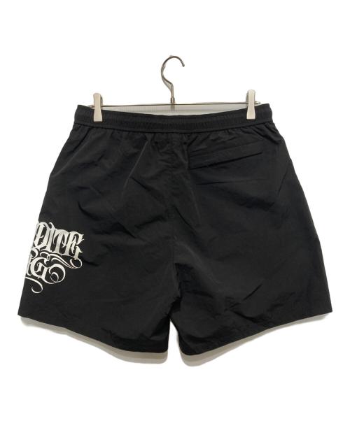 BUDS POOL（バッズプール）BUDS POOL (バッズプール) CLASSIC LOGO SIDE PRINT NYLON SHORTS ブラック サイズ:Lの古着・服飾アイテム