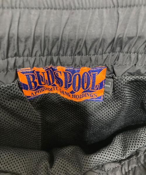 BUDS POOL（バッズプール）BUDS POOL (バッズプール) CLASSIC LOGO SIDE PRINT NYLON SHORTS ブラック サイズ:Lの古着・服飾アイテム