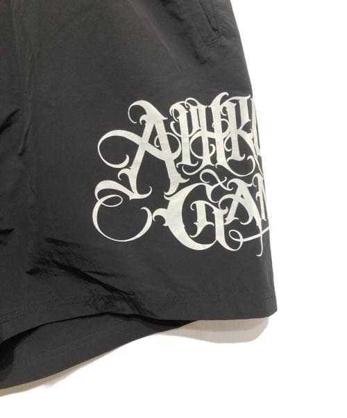 BUDS POOL（バッズプール）BUDS POOL (バッズプール) CLASSIC LOGO SIDE PRINT NYLON SHORTS ブラック サイズ:Lの古着・服飾アイテム