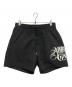 BUDS POOL（バッズプール）の古着「CLASSIC LOGO SIDE PRINT NYLON SHORTS」｜ブラック