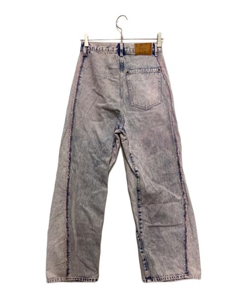 freada（フリーダ）Freada (フリーダ) 配色カーブデニム ピンク サイズ:Sの古着・服飾アイテム