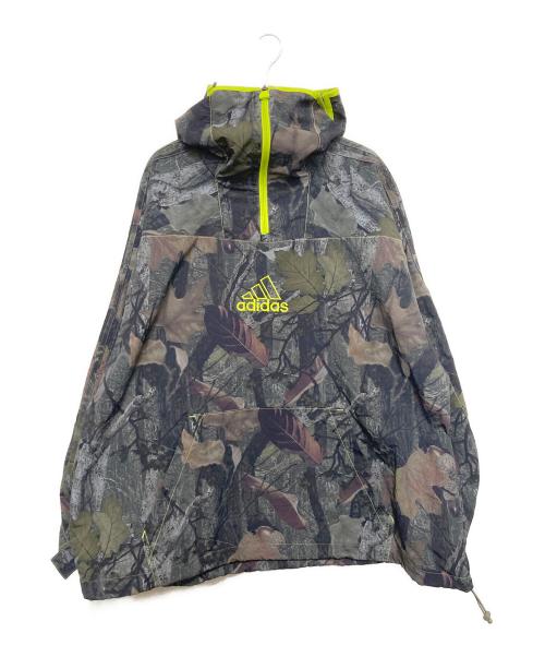 adidas（アディダス）adidas (アディダス) カモ ジャケット Q1 グリーン サイズ:XLの古着・服飾アイテム
