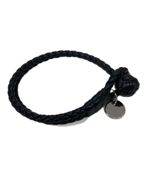 BOTTEGA VENETA（ボッテガベネタ）BOTTEGA VENETA (ボッテガベネタ) イントレチャートブレスレット ブラックの古着・服飾アイテム