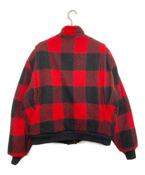 WOOLRICH（ウールリッチ）WOOLRICH (ウールリッチ) バッファローチェック柄ウール混ジャケット レッド サイズ:Lの古着・服飾アイテム