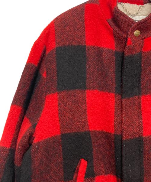 WOOLRICH（ウールリッチ）WOOLRICH (ウールリッチ) バッファローチェック柄ウール混ジャケット レッド サイズ:Lの古着・服飾アイテム