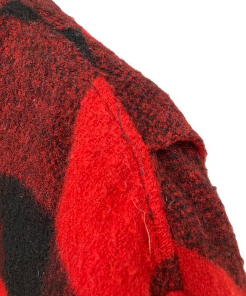 WOOLRICH（ウールリッチ）WOOLRICH (ウールリッチ) バッファローチェック柄ウール混ジャケット レッド サイズ:Lの古着・服飾アイテム
