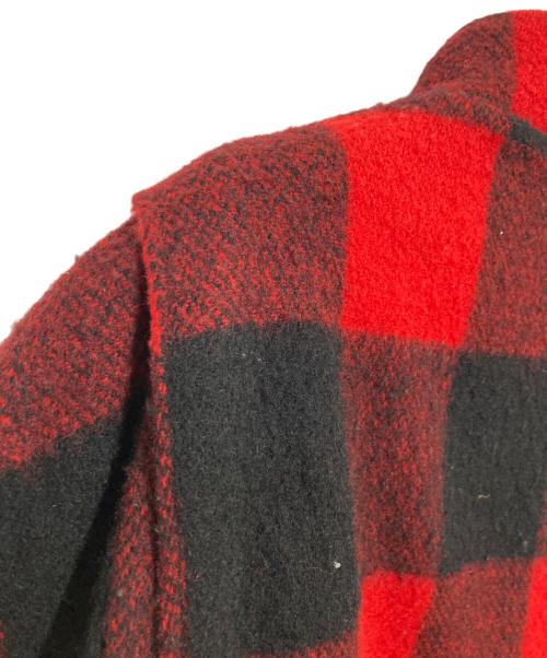 WOOLRICH（ウールリッチ）WOOLRICH (ウールリッチ) バッファローチェック柄ウール混ジャケット レッド サイズ:Lの古着・服飾アイテム