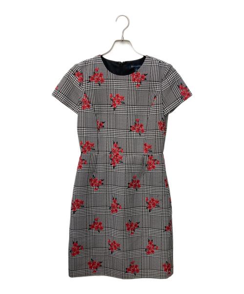 BROOKS BROTHERS（ブルックスブラザーズ）BROOKS BROTHERS (ブルックスブラザーズ) 半袖チェックワンピース ホワイト×ブラック サイズ:Ｍの古着・服飾アイテム