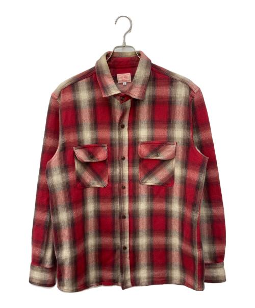 BIG MIKE（ビックマイク）BIG MIKE (ビックマイク) HEAVY FLANNEL SHIRTS レッド サイズ:XLの古着・服飾アイテム