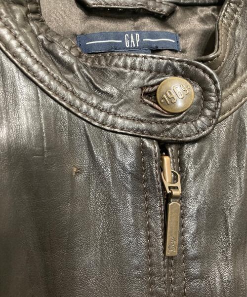 GAP（ギャップ）GAP (ギャップ) 00sラムレザージャケット ブラウン サイズ:Lの古着・服飾アイテム