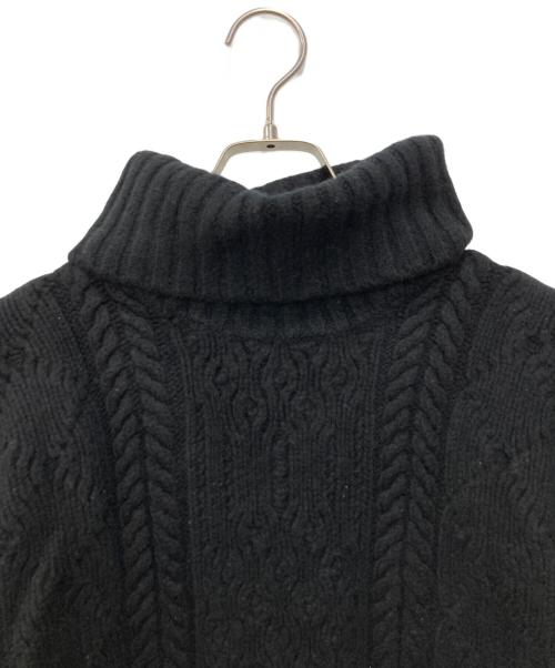 INIS MEAIN（イニシュマン）INIS MEAIN (イニシュマン) タートルネックウールケーブルニット ブラック サイズ:Sの古着・服飾アイテム