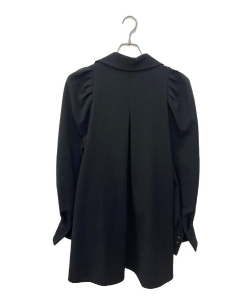 LANVIN en Bleu（ランバンオンブルー）LANVIN en Bleu (ランバンオンブルー) ダブルクロススキッパーシャツブラウス ブラック サイズ:38の古着・服飾アイテム