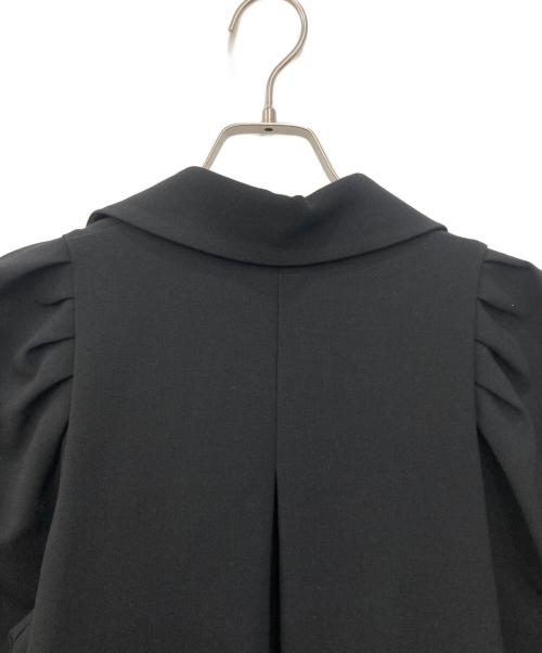 LANVIN en Bleu（ランバンオンブルー）LANVIN en Bleu (ランバンオンブルー) ダブルクロススキッパーシャツブラウス ブラック サイズ:38の古着・服飾アイテム