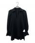 LANVIN en Bleu（ランバンオンブルー）の古着「ダブルクロススキッパーシャツブラウス」｜ブラック