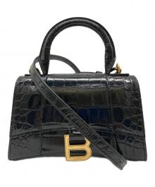 BALENCIAGA（バレンシアガ）の古着「Hourglass ハンドバッグ Xs」｜ブラック