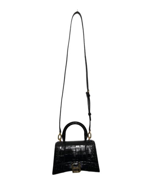 BALENCIAGA（バレンシアガ）BALENCIAGA (バレンシアガ) Hourglass ハンドバッグ Xs ブラックの古着・服飾アイテム