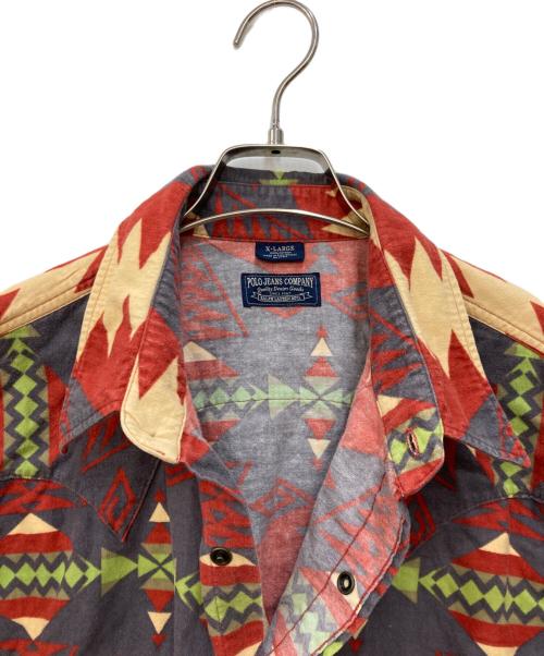 POLO JEANS CO.（ポロジーンズカンパニー）POLO JEANS CO. (ポロジーンズカンパニー) ネイティブ柄ヴィンテージフランネルシャツ サイズ:X-LARGEの古着・服飾アイテム