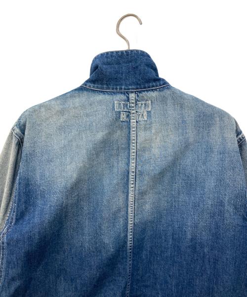 FDMTL（ファンダメンタル）FDMTL (ファンダメンタル) パッチワークカバーオール インディゴ サイズ:5の古着・服飾アイテム