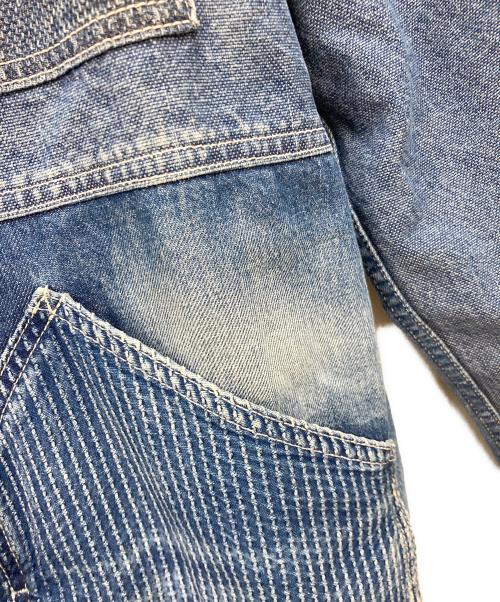 FDMTL（ファンダメンタル）FDMTL (ファンダメンタル) パッチワークカバーオール インディゴ サイズ:5の古着・服飾アイテム