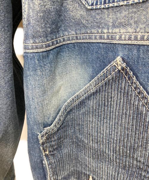 FDMTL（ファンダメンタル）FDMTL (ファンダメンタル) パッチワークカバーオール インディゴ サイズ:5の古着・服飾アイテム