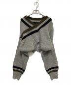 sodukスドーク）の古着「up side down knit top」｜グレー