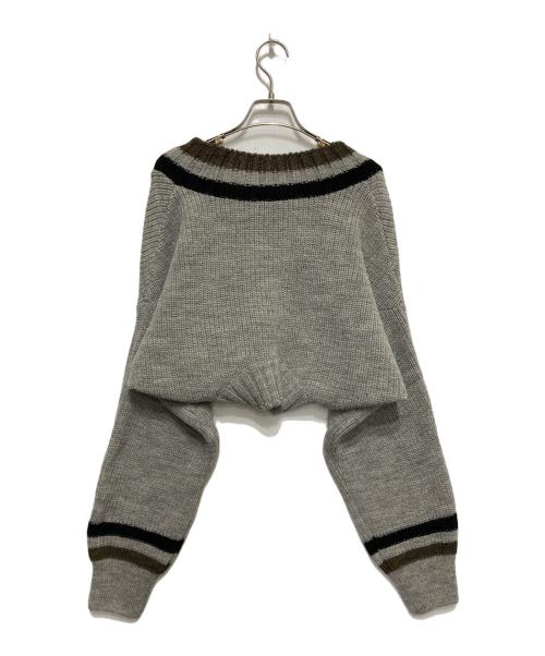 soduk（スドーク）soduk (スドーク) up side down knit top グレー サイズ:不明の古着・服飾アイテム