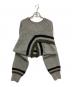 中古・古着 soduk (スドーク) up side down knit top グレー サイズ:不明：8000円