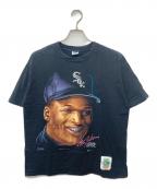 SALEMセーラム）の古着「[古着]ビッグフェイスプリントTシャツ」｜ブラック