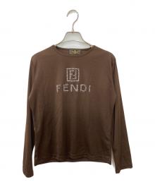 FENDI（フェンディ）の古着「エンボスロゴプリントカットソー」｜ブラウン