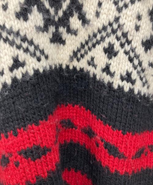 POLO SPORT（ポロスポーツ）POLO SPORT (ポロスポーツ) ノルディック柄カウチンハンドニット ブラック サイズ:Lの古着・服飾アイテム